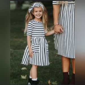 NWT Navy and Ivory Stripped Dress